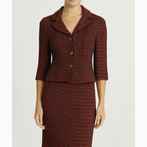 VTG Sophie Sitbon Paris Tailored Tweed Blazer Dress Set Sz 8 Old Money 50s 60s